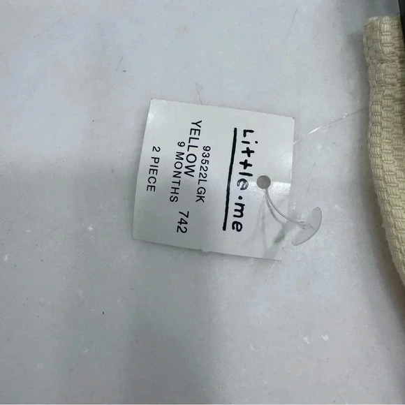 NWT Little Me Infant Girls cotton dress Yellow W/embroidered flowers 9 Months - Picture 12 of 13